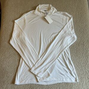 Aritzia Wilfred Ribbed Turtleneck Long-sleeve in White Size 2XL